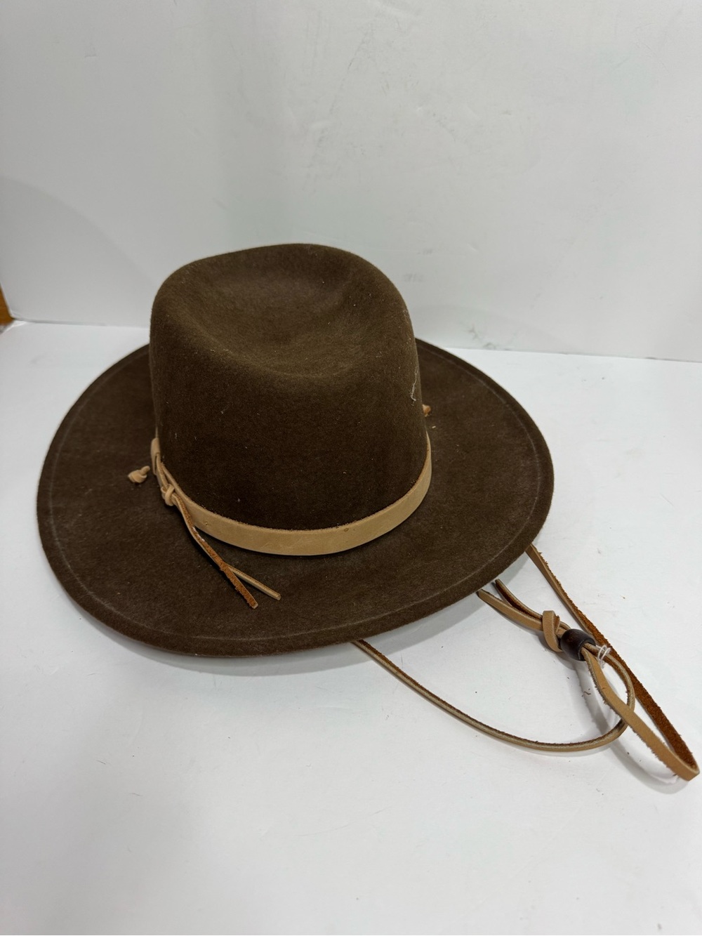 Dorfman Pacific Brown 100% Wool Felt Hat - Size Large Made in USA